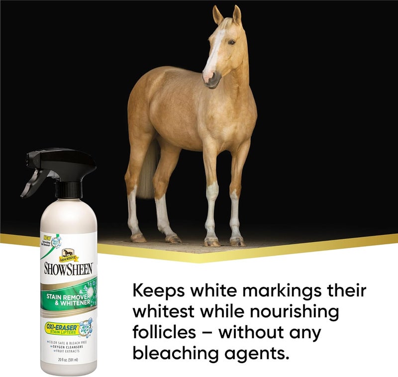Absorbine ShowSheen Stain Remover & Horse Whitener, Oxi-Eraser Stain Lifters, 20oz - Image 1