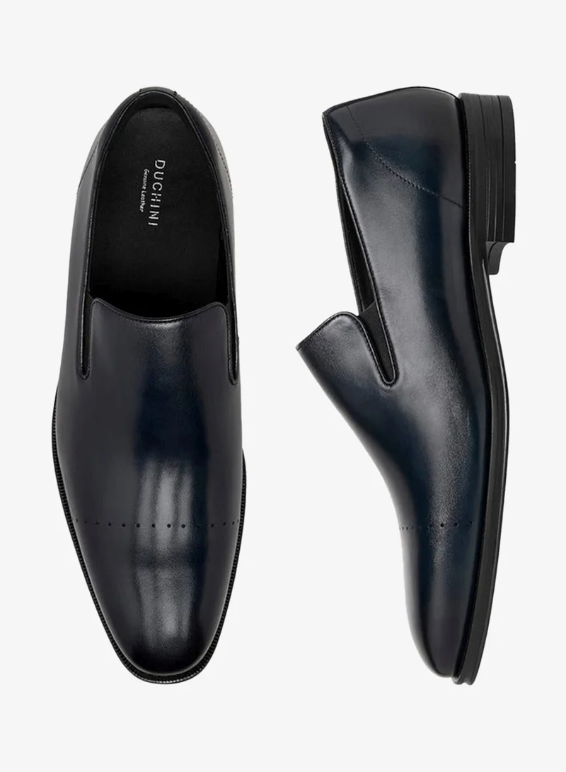 DUCHINI Men's Solid Slip-On Loafers
