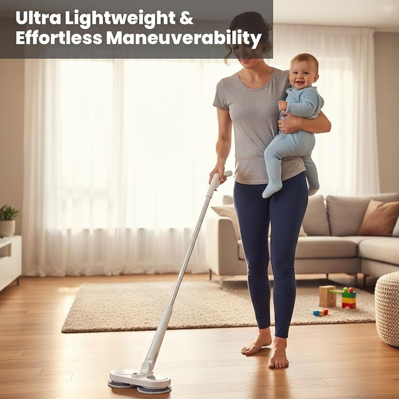 ممسحة كهربائية لاسلكية دوارة خفيفة الوزن للغاية متعددة الأسطح للاستخدام الرطب والجاف - Image 4