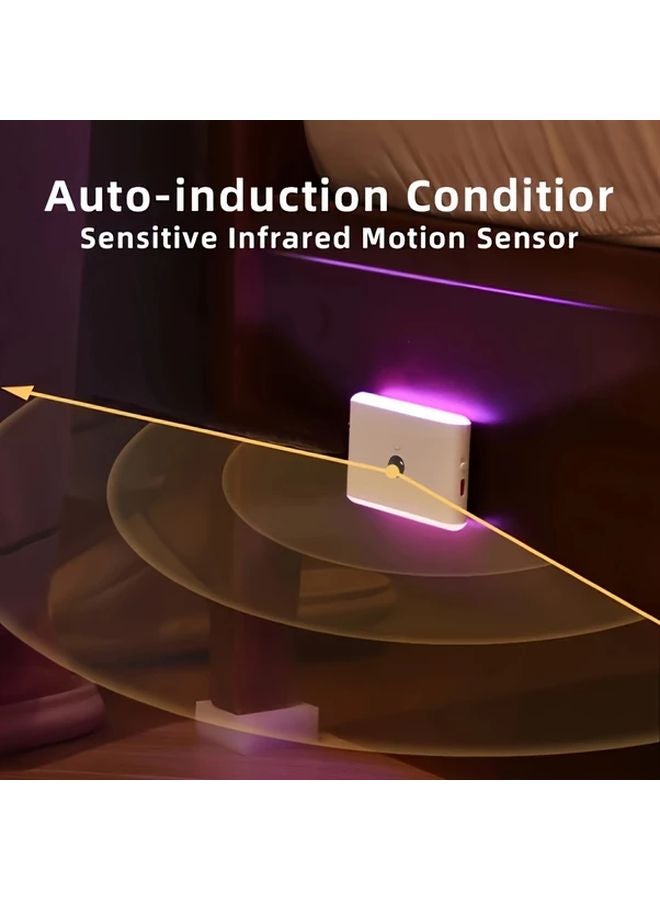 USB Rechargeable RGB Motion Sensor Light Ultra Thin Induction Lamp For Cabinets Hallways Closets - Image 5