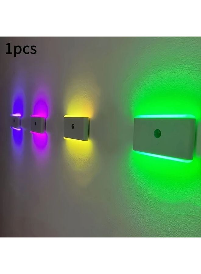 USB Rechargeable RGB Motion Sensor Light Ultra Thin Induction Lamp For Cabinets Hallways Closets - Image 1