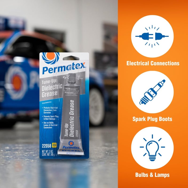 Permatex Permatex 22058 Dielectric Tune-Up Grease, 3oz. - High Performance Dielectric Grease Used To Protect Terminals, Spark Plugs, Wiring And Other Electrical Connections Against Salt, Dirt, And Corrosion  - Image 3
