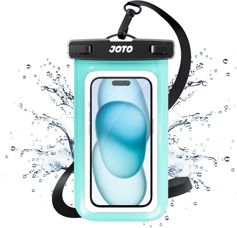 JOTO Universal Waterproof Pouch Case for iPhone 17 Air 16 15 14 13 Plus Pro Max, IPX8 Cellphone Dry Bag 12 11 Pro Max XR X 8 7 6S Plus SE, Galaxy S23 S22 S21 S20+ Plus Note Pixel up to 7" -Green - Image 1