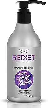 Redist Charming Silver Shampoo 500 ml No Yellow Purple Shampoo AntiYellow Tint Silver Shampoo for Blonde Platinum Grey Hair Hairdressing Supplies - Image 1