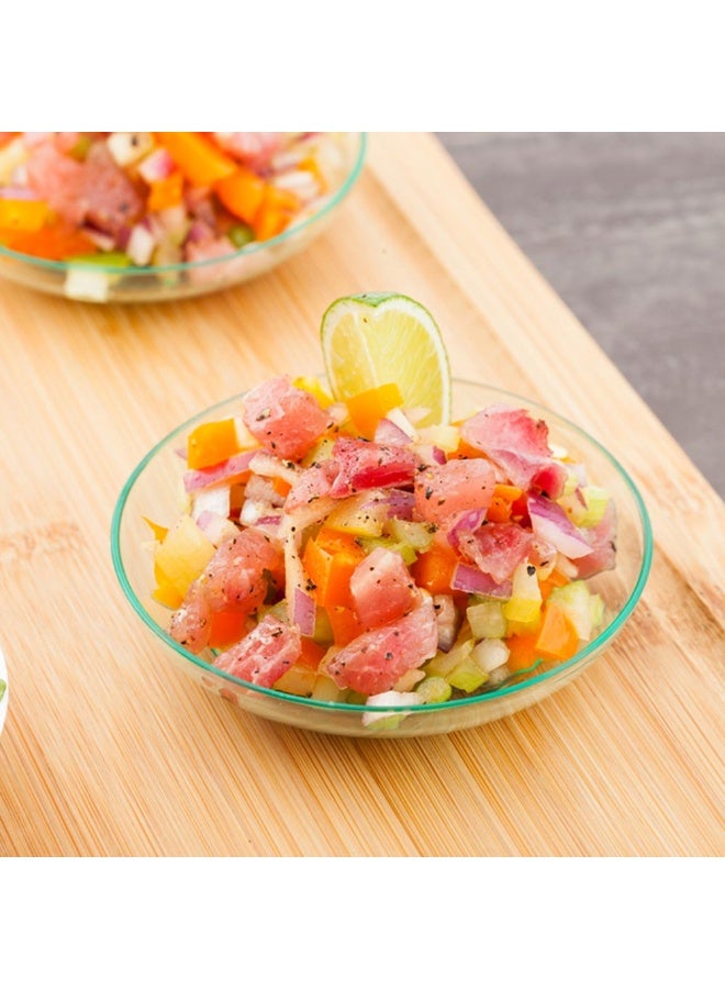 Restaurantware أطباق بلاستيكية صغيرة سعة 2 أونصة، 100 طبق مقبلات قابل للتخلص منه - دائري، صغير، بلون أخضر البحر، أطباق عينة بلاستيكية، للمقبلات، الحلويات، أو العينات، للحفلات والفعاليات - Image 3