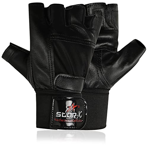 StarX STAR X Starx Beginner Foam Gym Gloves, Adult (Black) | Gym Equipment For Home Gym Workout Weight Lifting Strength Training & Exercise Fitness Gym Accessories, One Size - Image 1
