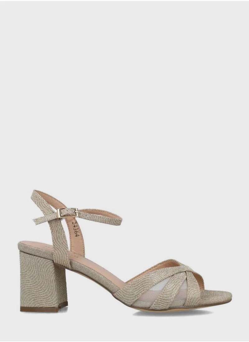 MENBUR Ankle Strap Mid Heel Sandals