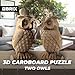 QBRIX 2 Owls 3D Puzzles for Adults 3D Model Kit for Teens DIY Crafts for Home Decor Original Gift for BoysGirls Cardboard Model Building Kit14 Craft Kit - Image 4