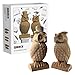 QBRIX 2 Owls 3D Puzzles for Adults 3D Model Kit for Teens DIY Crafts for Home Decor Original Gift for BoysGirls Cardboard Model Building Kit14 Craft Kit - Image 2