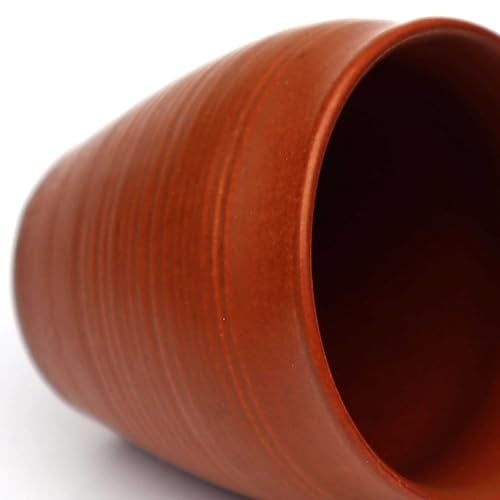 Pure Source India Clay Tea Kulhad Coffee Mugs - 4 Pieces, Brown, 200ml - Image 5