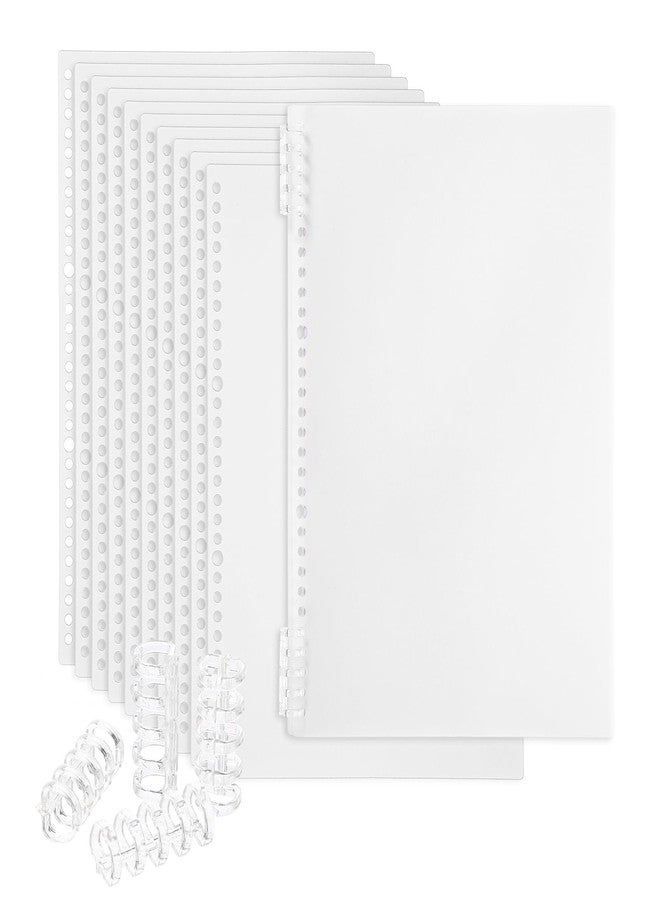 PATIKIL 12 Pack Binding Covers, A4(11.8x8.5 Inch) 22 Mil Plastic Notebook Covers Sheets with Binding Comb for Book Report Presentation, White - Image 1