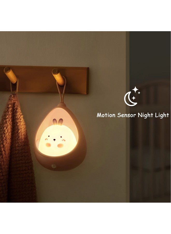 TriPro Cute Kitty Motion Sensor Night Light Wall Lamp,Rechargable,Bedroom Decoration for Kids Baby Toddler Teen Gift (Pink) - Image 2