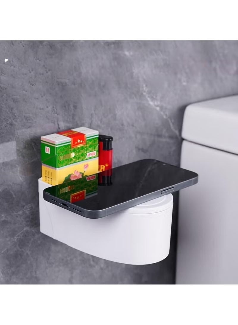 Huitich Wall-Mounted Toilet Ashtray with Lid High Capacity Metal Liner Bathroom Ashtray - Image 3