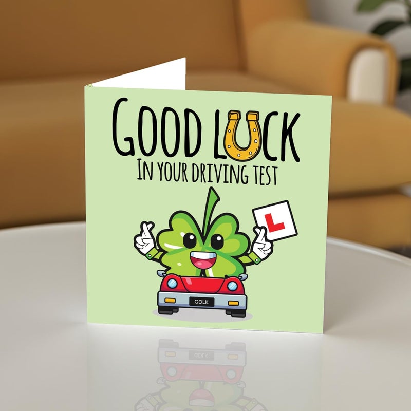 Stuff4 Driving Test Good Luck Cards  FourLeaf Clover  Driving Exam Good Luck Charm 57 x 57 Inch Greeting Cards for Friends Family - Image 3