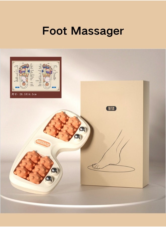 abeigu Foot Massage Roller Shiatsu Massager, Reflexology Tool, Heel Arch Muscle Pain Foot Pain Stress Plantar Fasciitis Relief Relaxation (Orange)  - Image 1