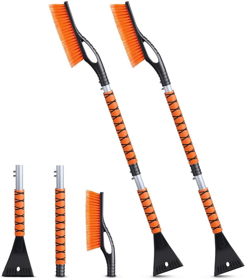 EcoNour 43" Extendable Ice Scrapers and Snow Brush Set for Cars, Trucks, SUVs - 2 Pack - Image 1