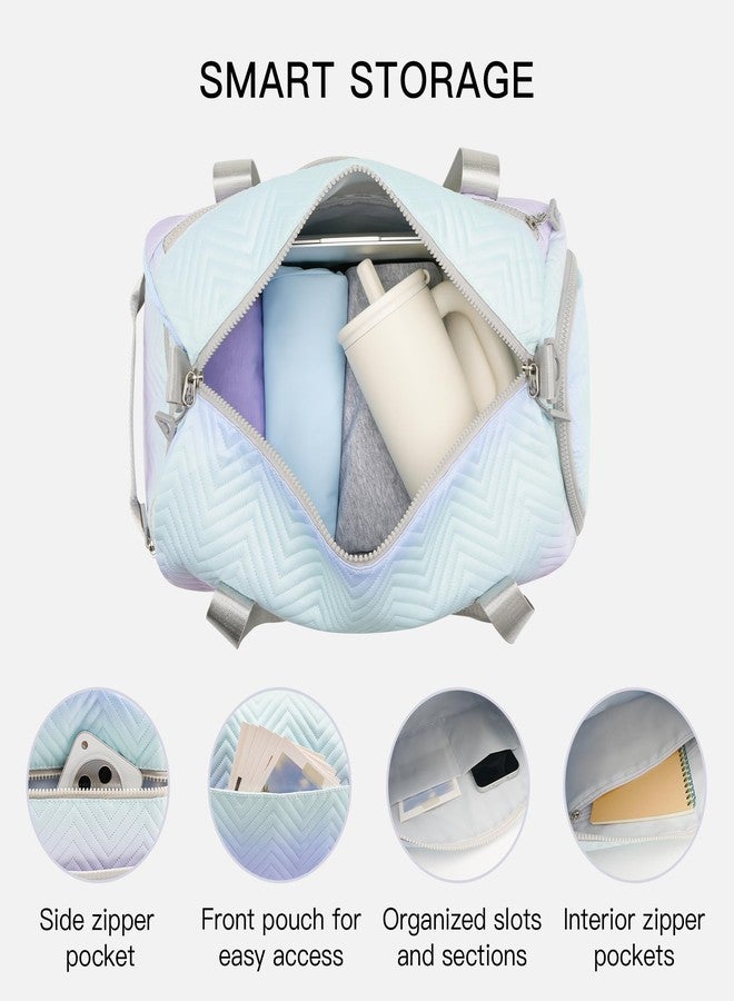 ستيل حقيبة رقص للبنات من ستيل، هدية مثالية للأطفال، حقائب رياضية متعددة الاستخدامات مع حجرة للأحذية، حقائب سفر مقاومة للماء، مناسبة للباليه والجمباز والتشجيع (LM2,F) - Image 3