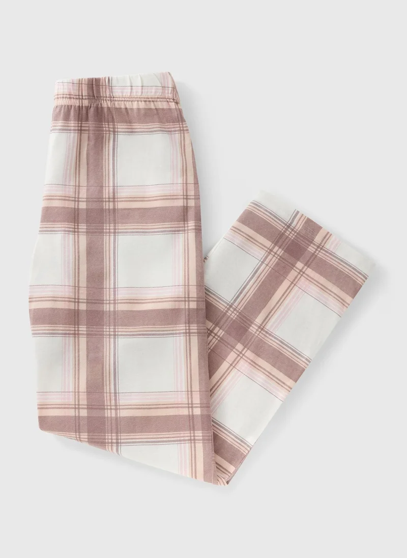 Matalan Pink Check Pyjama Bottoms