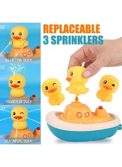 Generic Baby Bath Toys Set,  Duck Electric Shower Head with 3 Water Spray Duck,   Funny Floating and Sprinkler Shower Toy for  Bathroom,  Floating Water Squirting Toys Gift for Boys and Girls  - Image 2