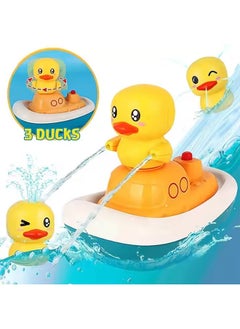 Generic Baby Bath Toys Set,  Duck Electric Shower Head with 3 Water Spray Duck,   Funny Floating and Sprinkler Shower Toy for  Bathroom,  Floating Water Squirting Toys Gift for Boys and Girls  - Image 4