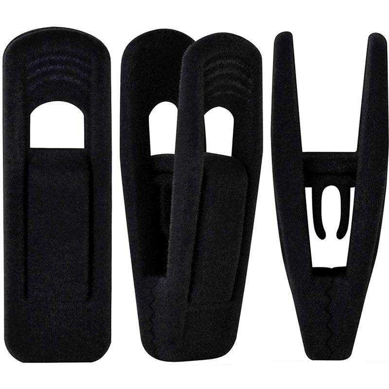 Tofiigrem Black Velvet Hangers Clips (50-Pack)  Non-Slip Skirt Hanger Velvet Clips For Velvet Hangers  Strong Finger Clips Perfect For Thin Velvet Hangers Skirt Pant Suit Clothes Velvet Hangers - Image 1