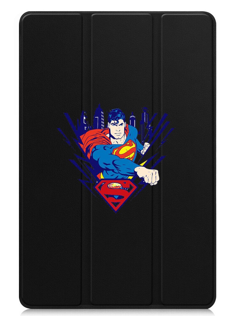 Theodor Protective Flip Case For Apple iPad mini 7th Generation (A17 Pro 2024 / Mini 6 2021 6th Generation) With Trifold Stand Auto Wake Sleep Shockproof Cover Superman - Image 1