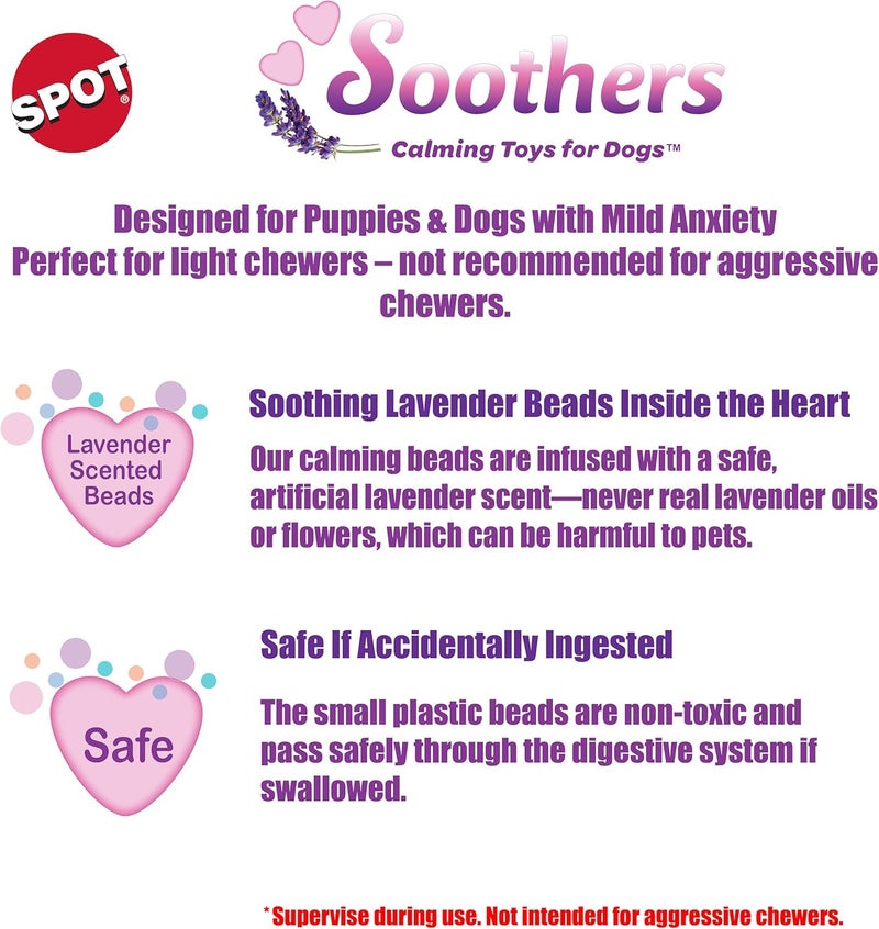 spot Soothers - Blanket - Soft and Cuddly Dog & Puppy Toy with Lavender Scented Beads to Calm and Relax Your Pet, Provides Separation Anxiety Relief Due to Travel, Thunder and Loud Noises - Image 2