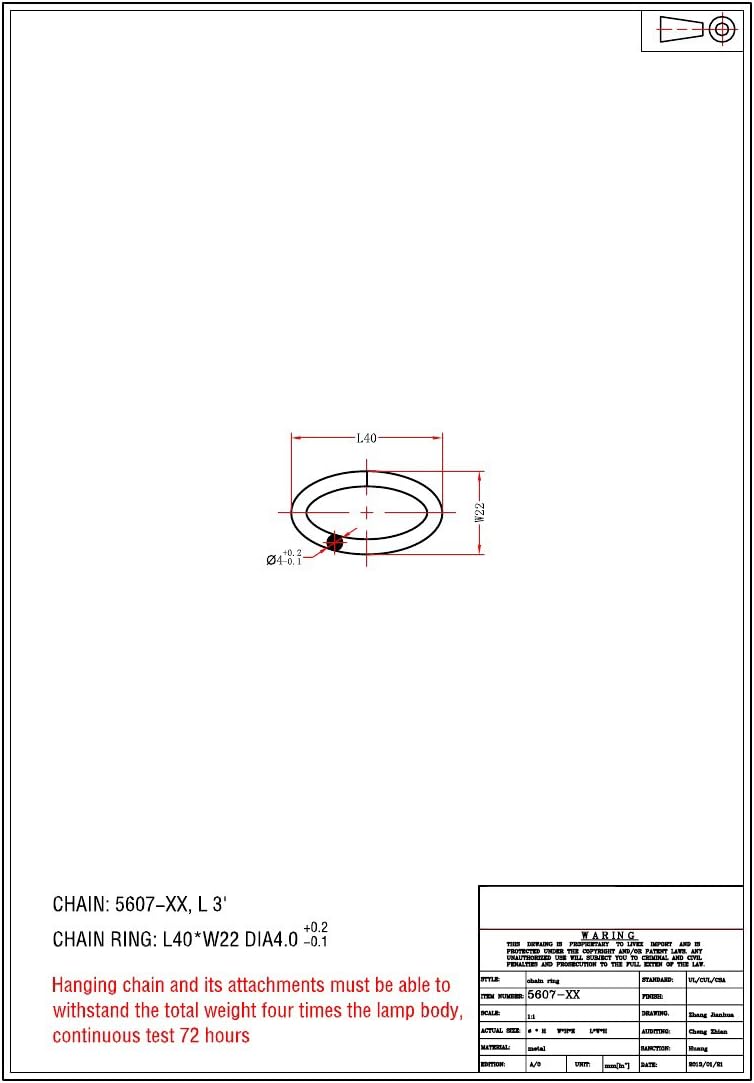 Livex Lighting 5607-05 Accessories Light Standard Decorative Chain, Chrome 0.1 x 36 x 0.1 - Image 2