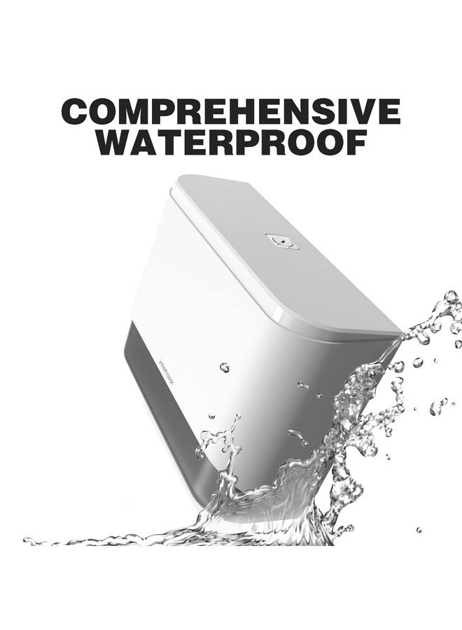 interhasa! Hand Towel Paper Dispenser Multifold/Trifold/M Fold Tissue Toilet Paper Holder ABS Wall Mounted for Home Bathroom Kitchen, Toilet Paper Box Tissue Organizer, White - Image 3