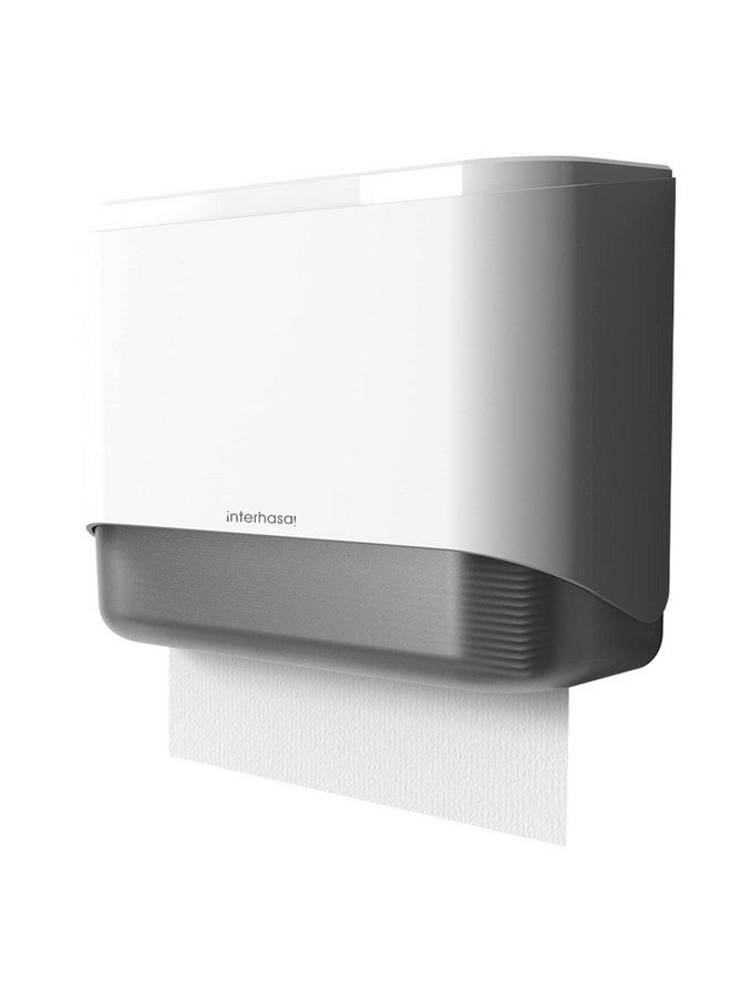 interhasa! Hand Towel Paper Dispenser Multifold/Trifold/M Fold Tissue Toilet Paper Holder ABS Wall Mounted for Home Bathroom Kitchen, Toilet Paper Box Tissue Organizer, White - Image 1