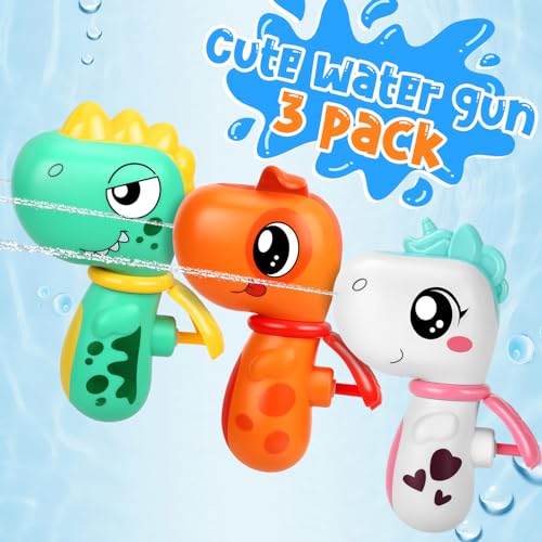 Dolanus Water Gun Toys 3 Pack Toys for Kid 3 4 5 8 12 Year Old Boys Squirt Pistol Water Guns for Kids Toddlers Dinosaur Unicorn Toy for Pool Outdoor Outside Backyard - Image 5