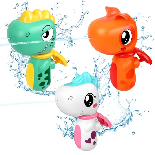 Dolanus Water Gun Toys 3 Pack Toys for Kid 3 4 5 8 12 Year Old Boys Squirt Pistol Water Guns for Kids Toddlers Dinosaur Unicorn Toy for Pool Outdoor Outside Backyard - Image 1