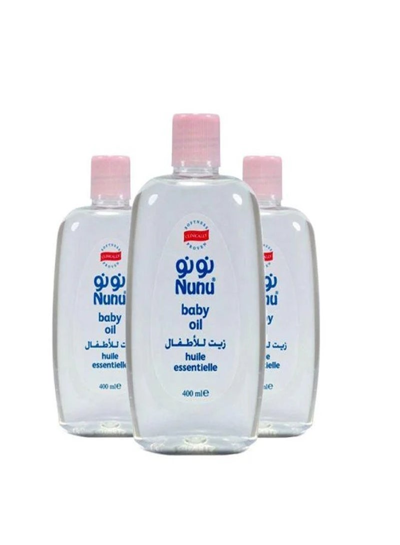 Nunu Baby Oil 3 x 400ml