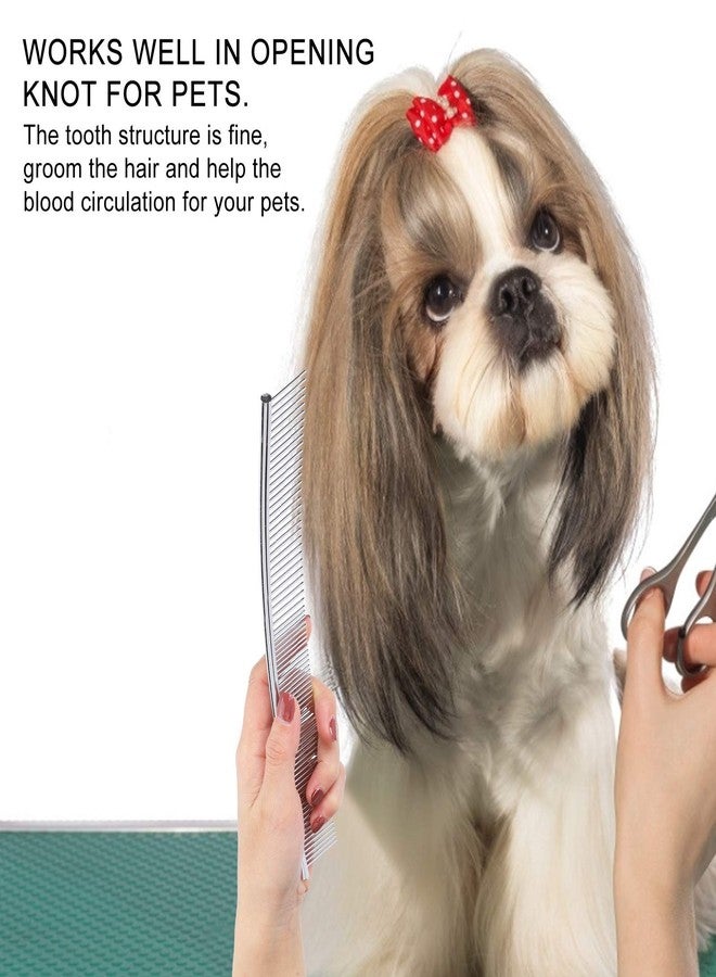 EVTSCAN Pet Grooming Comb Dogs Curved Comb Stainless Steel Pet Grooming Opening Knot Comb Hairs Removal Brush Poodle Grooming Deshedding Tool(1PCS) - Image 4