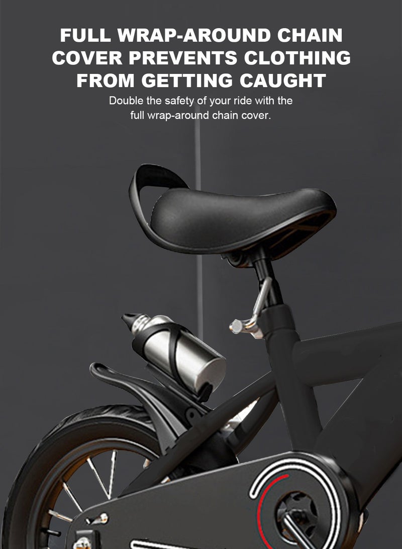 MaBaby Children's Bike High Carbon Steel Bicycle with Basket and Flashing Assist Wheels Student Bicycle for Children 2-8 years old - Image 2