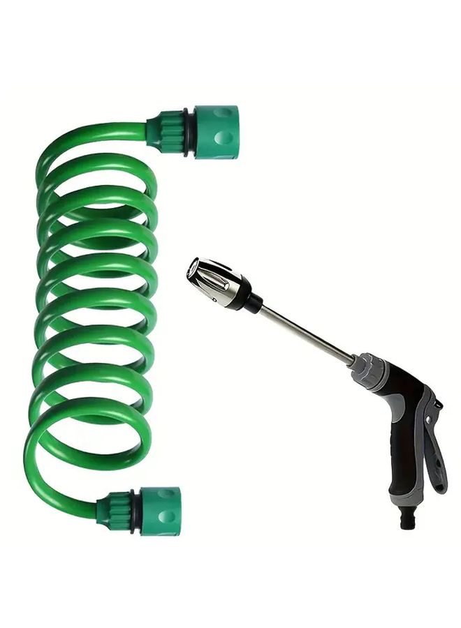 High Pressure Expandable Garden Hose 3000cm Green Lightweight For Car Wash Lawn - Image 1