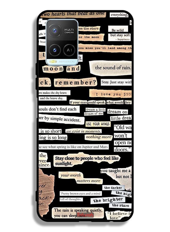 Tolwak Vivo Y33s 4G Protective Case Cover Quotes Stickers - Image 2