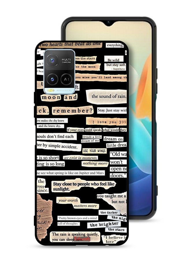 Tolwak Vivo Y33s 4G Protective Case Cover Quotes Stickers - Image 1