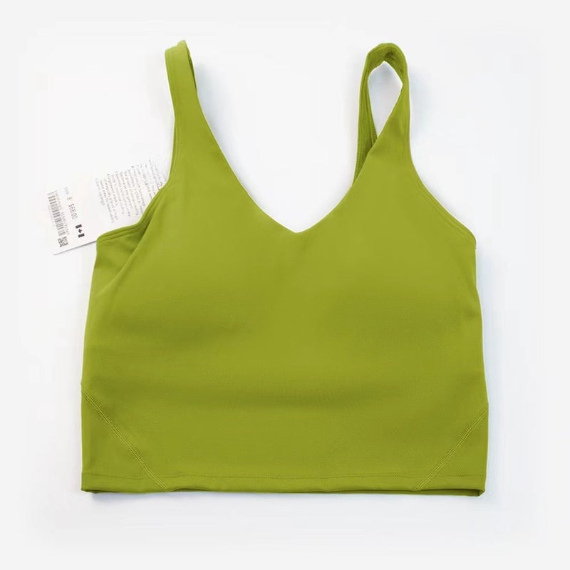 Yoga Clothes Women''s Outer Wear Sports Vest U-shaped Bra Back Push-up Bra Fitness Jogging Lined with Chest Pad - Image 1