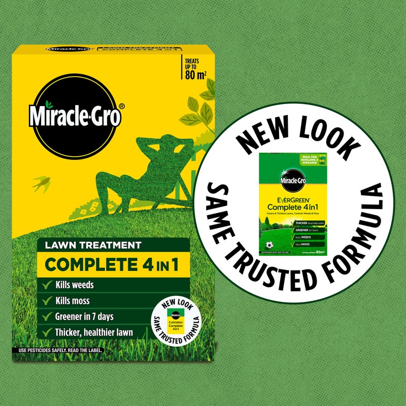 Miracle-Gro Complete 4 in 1 Lawn Food, 80 m² carton, Lawn Food, Weed & Moss Control - Image 3