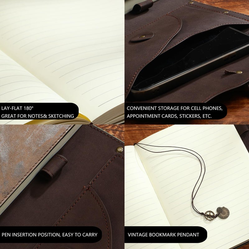 ACTIONDRAKE DND Dragon Notebook/Diary, Dragon Embossed Notebook for Dungeons & Dragons/D&D Series, RPG Accessory for DMs and Players Nerdy Gifts, 288 Pages A5 Leather Notepad for Men and Women. - Image 3