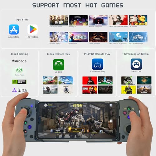 Joso Phone Controller for iPhone/Android Support Phone Case, Mobile Gaming Controller with Ergonomic Design - Wireless Gamepad for Cloud Gaming & PS Remote Play - Image 4