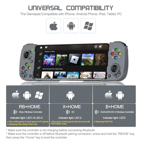 Joso Phone Controller for iPhone/Android Support Phone Case, Mobile Gaming Controller with Ergonomic Design - Wireless Gamepad for Cloud Gaming & PS Remote Play - Image 2