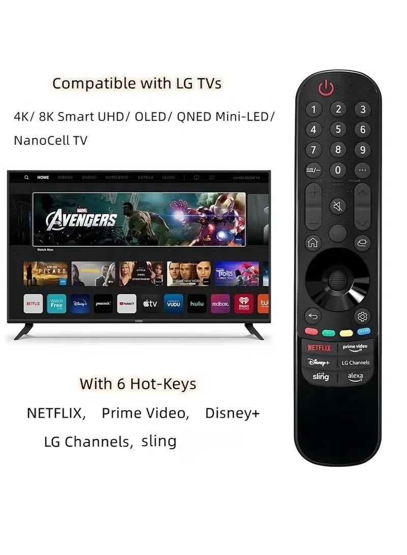 New Remote MR23GA Replacement for LG Magic Remote,2023 Universal Remote Control for LG Smart TVs (No Voice and No Air Mouse (Pointer) Function),LG TV Remote Compatible with All Models for LG TV - view 3