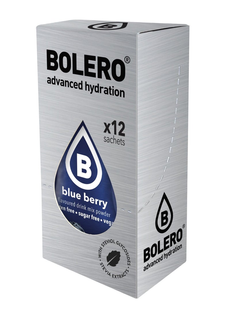 bolero Advanced Hydration Drink Sticks - Blueberry - (12 sachets)  - Image 2