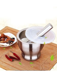 Happy Home Stainless Steel Mortar and Pestle, for Grinding Spices and Nuts Manually 10 Cm  - Image 3