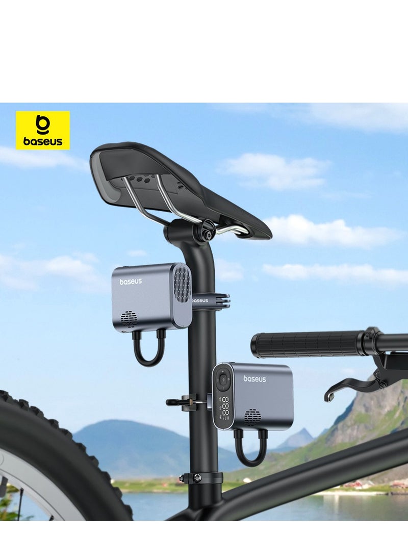 Baseus Wireless Bike Tire Inflator, Portable Air Compressor for Quick Inflation up to 150psi, Electric Tire Air Pump with Real-time Status LED Display, Ideal for Bicycles, E-Bikes, and More, Compact Design for Easy Storage and Use During Emergencies  - Image 1