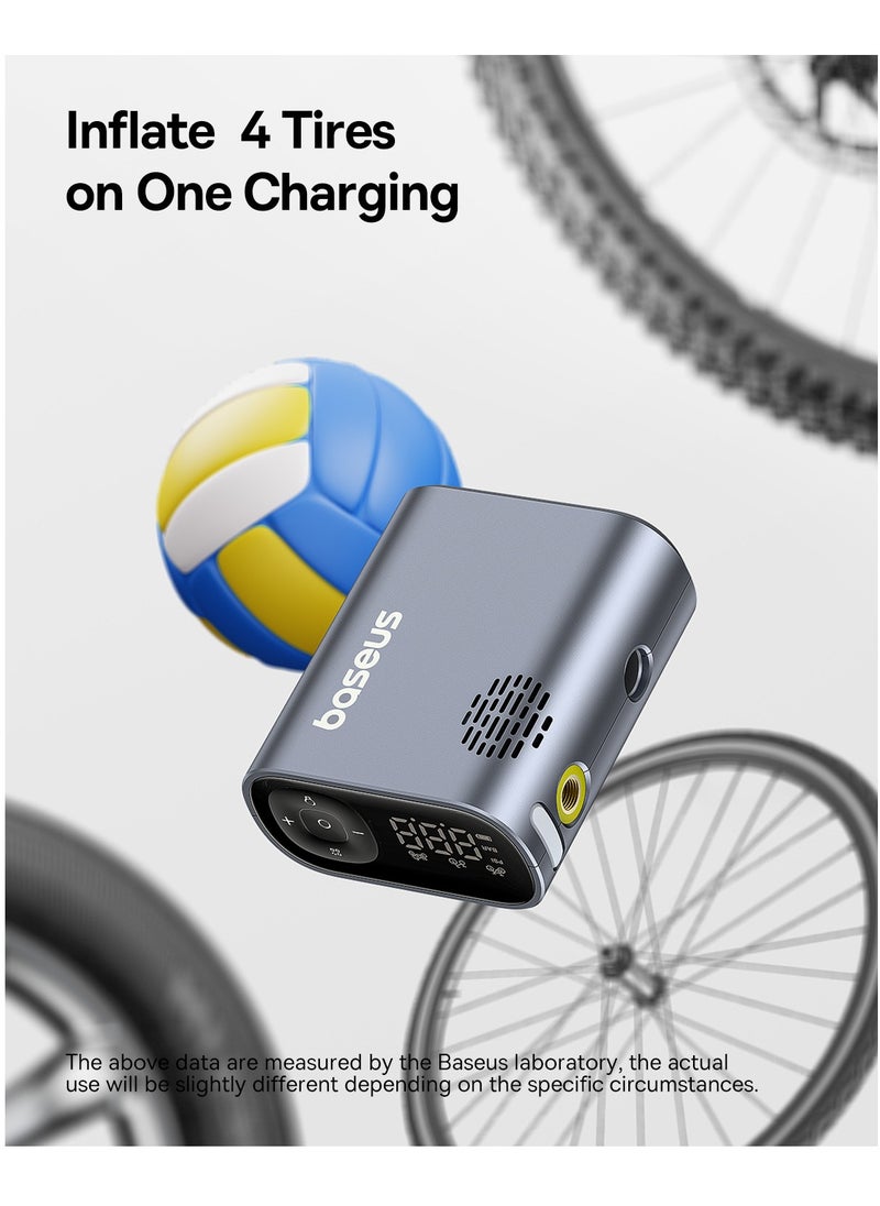 Baseus - Wireless Bike Tire Inflator, Portable Air Compressor for Quick Inflation up to 150psi, Electric Tire Air Pump with Real-time Status LED Display, Ideal for Bicycles, E-Bikes, and More, Compact Design for Easy Storage and Use During Emergencies - Image 1