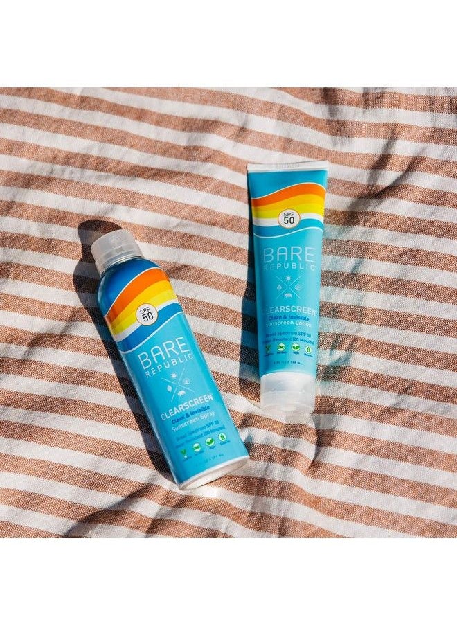 bare republic - Clearscreen Sunscreen Spf 50 Sunblock Body Lotion Water Resistant With An Invisible Finish 5 Fl Oz - Image 1