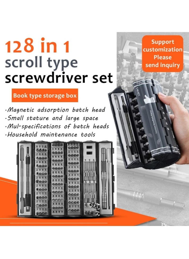 FIPKA 128 in 1 Precision Screwdriver Set Magnetic Bit Kit Multi-Function Stainless Steel Repair Hand Tool - Image 5